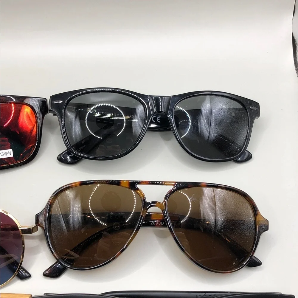 Bundle 6 classic square aviator pilot sunglasses various brands.